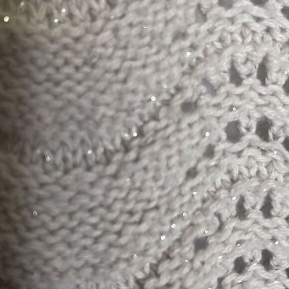 INC International Concepts Boho Open Front Shrug  Beige Glitter Fairycore SZ‎ M - Picture 8 of 10